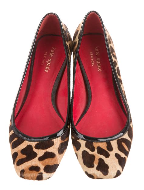 Kate Spade New York Ponyhair Leopard Print Flats Shoes Wka The Realreal