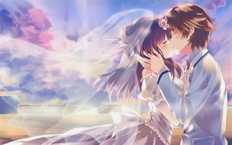 Anime Couple Kissing Hd Wallpaper 35 Anime Couple Wallpaper Hd For