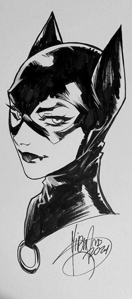 Catwoman Sketch By Mirka Andolfo Rcatwoman