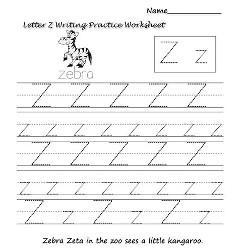 Letter Z 800×840 Writing Practice Worksheets Writing Practice