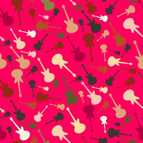 Seamless Pattern With Guitars Stock Vector Image By ©funkyplayer 94143560