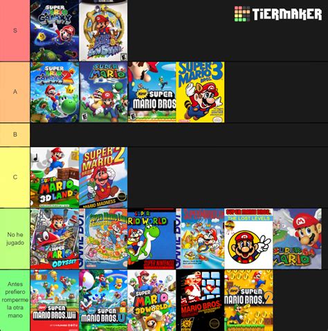 Best Mario Games Tier List Community Rankings Tiermaker