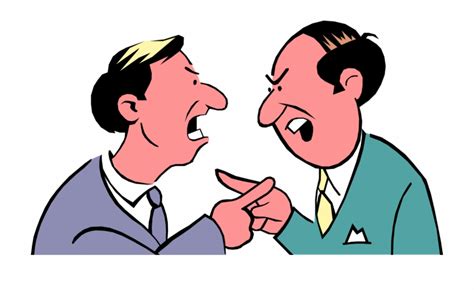 Vector Illustration Of Heated Argument Between Two 2 Clip Art Library