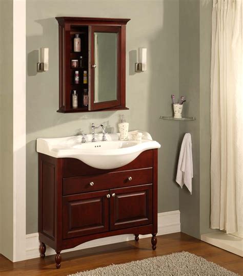 Limited depth, limited space bathroom vanity models. Empire Industries - WINDSOR 38" Shallow Depth Vanity with Ceramic Sinktop - W38 - DesigningDepot.com