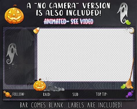 Animated Halloween Overlays Twitch Streamer Overlays And Etsy