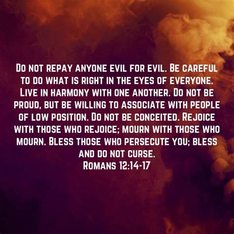 Romans 1214 17 Bless Those Who Persecute You Bless And Do Not Curse