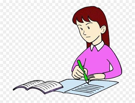 Girl Writing Clipart Png Download 4215011 Pinclipart
