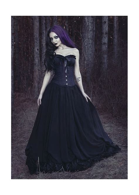 Black Gothic Long Prom Dress D1038 D Roseblooming