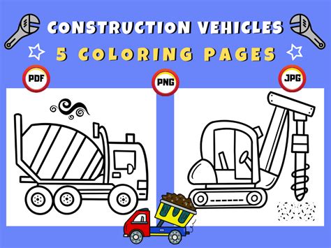 Construction Vehicles Coloring Pages Grafik Von Carol-Art6 · Creative