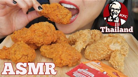 Asmr Kfc Thailand Spicy Fried Chicken Crunchy Eating Sounds No Talking Sas Asmr Youtube