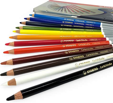 Stabilo Carbothello Chalk Pastel Colouring Pencils T Tin Of 12