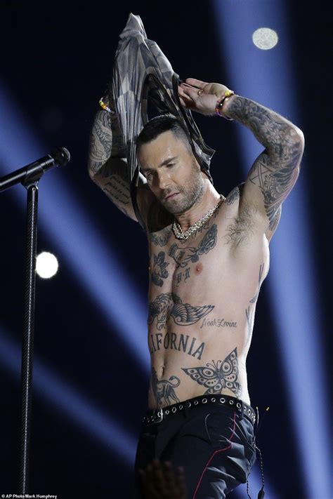 Maroon 5 S Adam Levine Called Out For Going Shirtless At Super Bowl