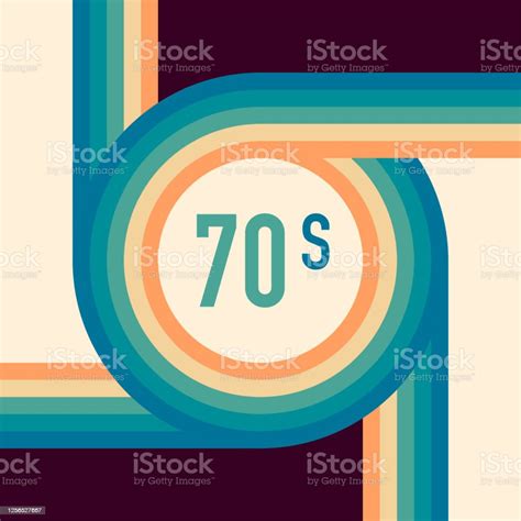 70s 1970 Abstract Vector Stock Retro Lines Background Vector