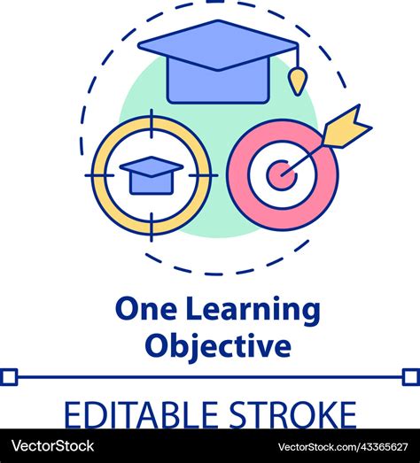 One Learning Objective Concept Icon Royalty Free Vector