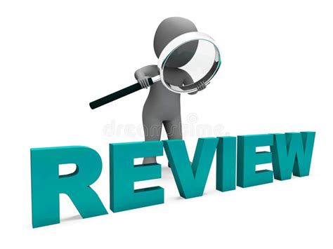 Review Character Shows Assess Reviewing Evaluate And Reviews Stock