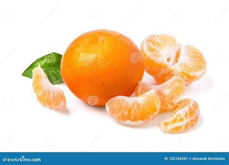 Mandarin Tangerine Citrus Fruit Isolated On White Stock Image Image
