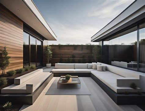 Premium Photo Home Terrace Design In A Modern Style Equipped With A