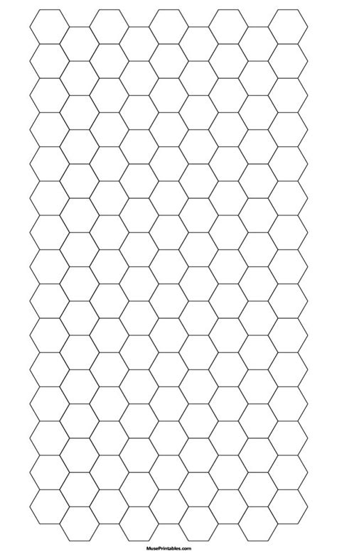 Printable Half Inch Black Hexagon Graph Paper For Legal Paper Free