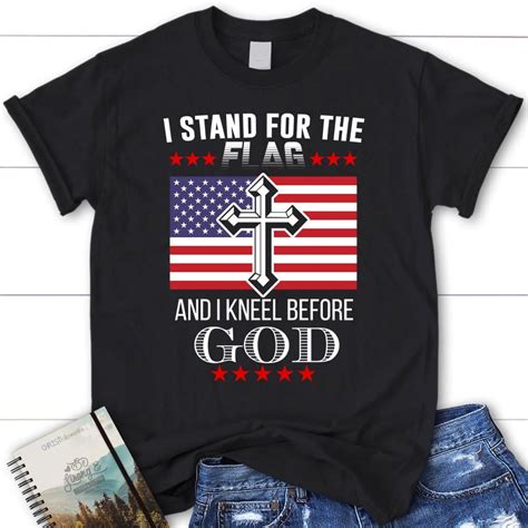 I Stand For The Flag And I Kneel Before God American Flag Hoodie
