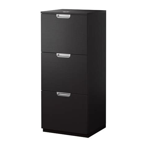 It is a nice shelf for displaying collectibles. GALANT File cabinet - black-brown - IKEA