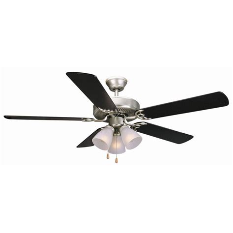 The ceiling fan is one of those household essentials in which form and function can be perfectly married. Design House Millbridge 52 in. Satin Nickel Ceiling Fan ...
