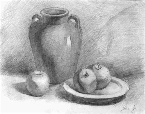 Still Life Pencil Drawing At Explore Collection Of