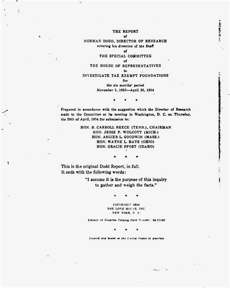 Abcs Of Dumbdown Resume The 1953 1954 Reece Committee