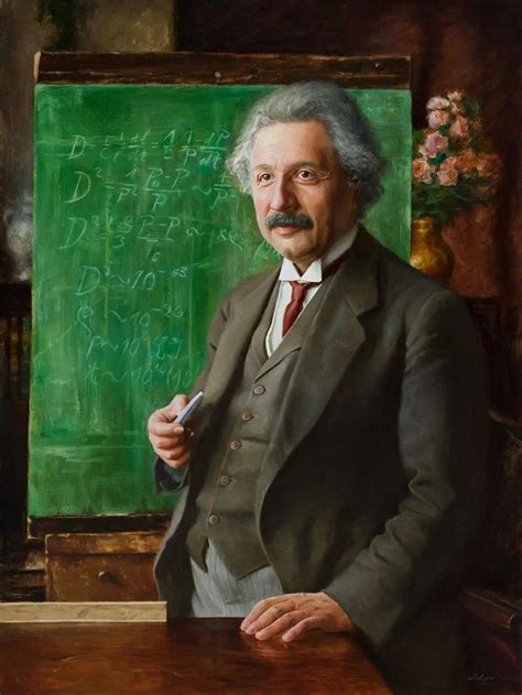 I Painted Albert Einstein In Full Color Here He Is Giving A Lecture In