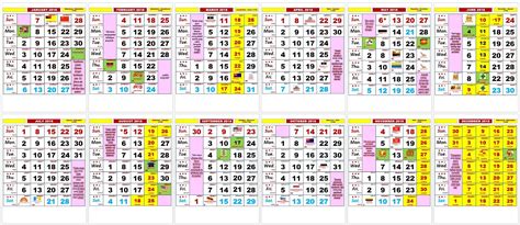 2019 2018 calendar printable with holidays list kalender via calendarzone.in. I am Mohamad Soleh: Kalendar 2018 (Khas Cuti Umum Wilayah ...