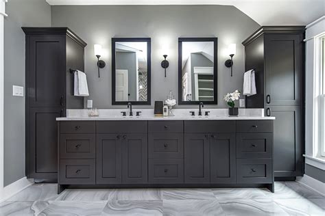 White Cabinets Dark Floors Bathroom Yajaira Sample
