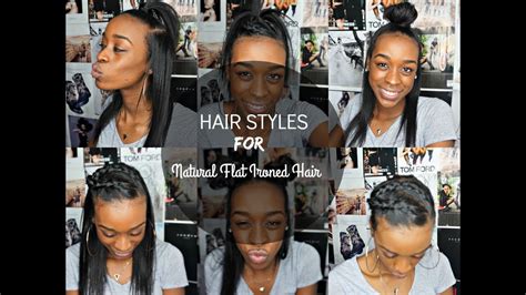 Thick long straight hair is perfect for a middle part, but men with wavy and curly hair can achieve the style as well. 6 Hair Styles For Straight Natural Hair - YouTube