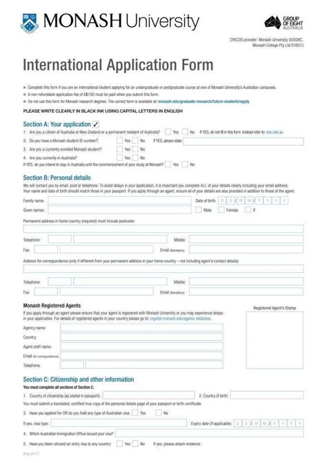 14 College Application Form Templates Pdf Doc Docs