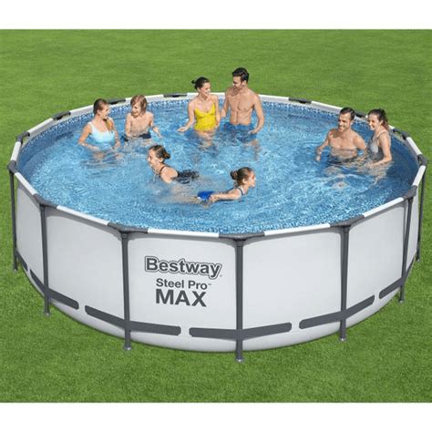 Bestway Steel Pro Max Complete 15 Ft Round 48 Inch Tall Above Ground