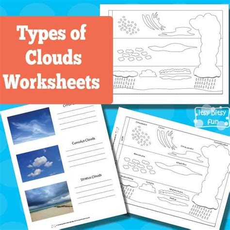Free Printable Types Of Clouds Worksheets Homeschool Giveaways