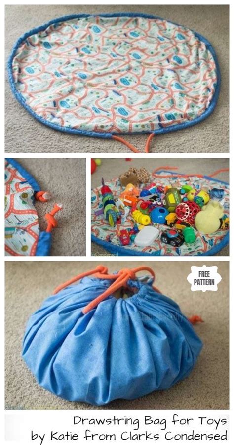 Diy Drawstring Toy Bag Playmat Free Sewing Pattern Tutorial Artofit