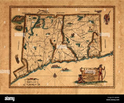 Map Of Connecticut Stock Photo Alamy