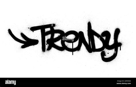 Graffiti Trendy Word Sprayed In Black Over White Stock Vector Image