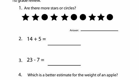 math papers for first graders