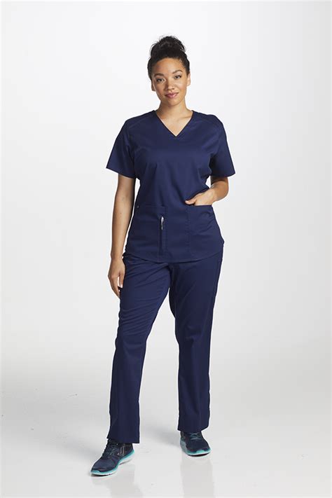 Med Couture Touch Kerri Shirttail Hem V Neck Top Med Couture Scrubs