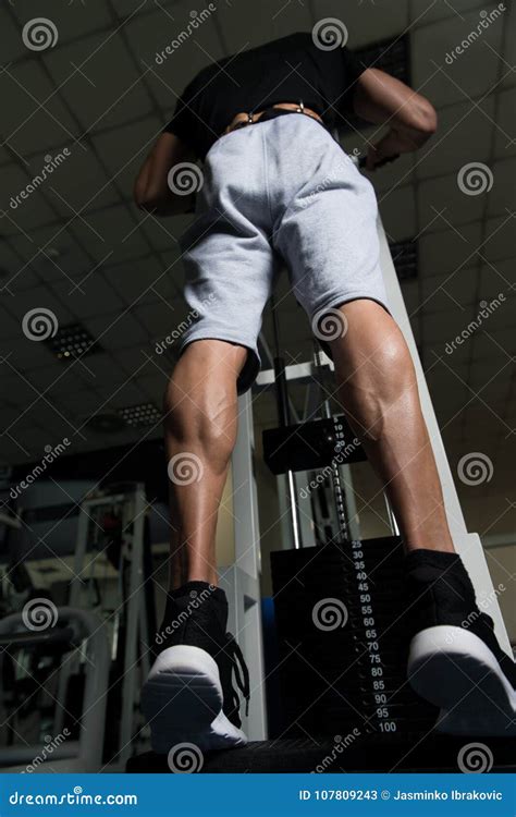 Muscular Man Calves Stock Image Image Of Caucasian 107809243