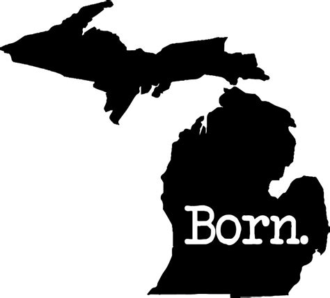 Michigan Born Mi Detroit Stickers By Mindofstate Redbubble