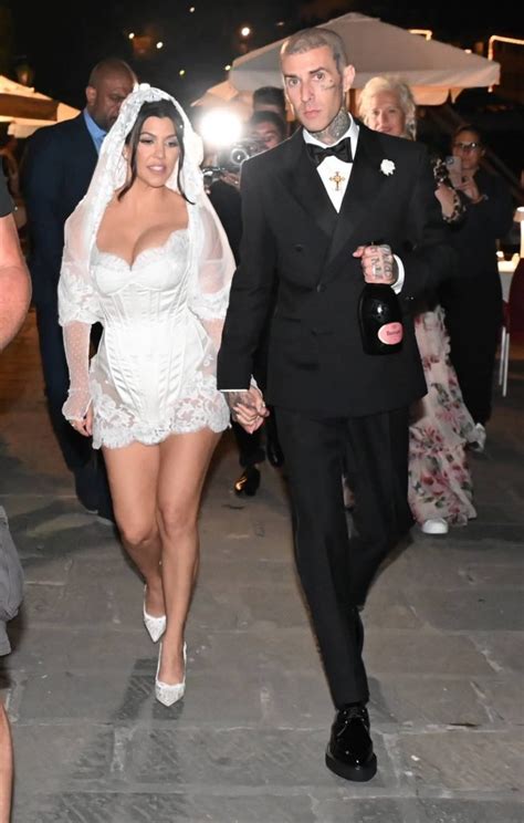 All Of Kourtney Kardashians Wedding Weekend Looks From Corsets To Minidresses Popsugar Australia