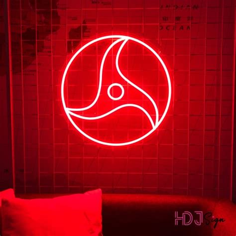 Uchiha Itachis Sharingananime Neon Sign Bedroomled Wall Etsy Australia