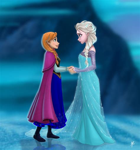 Anna And Elsa Frozen Fan Art 34118411 Fanpop