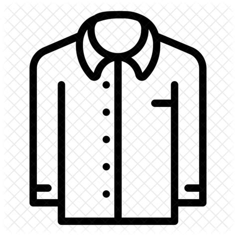 Men Long Sleeve Shirt Icon Download In Line Style