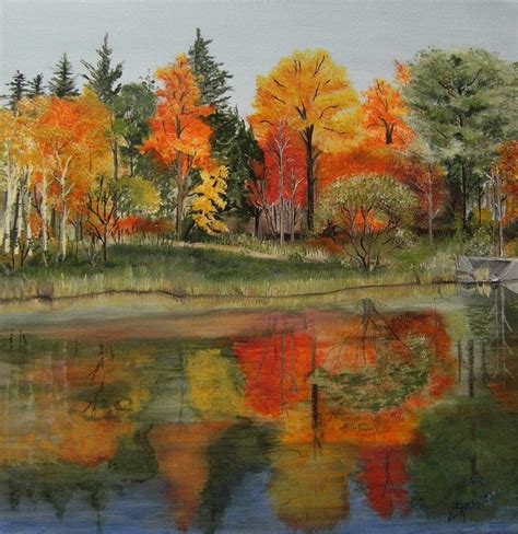 River Reflections Painting By Connie Rowsell Fine Art America