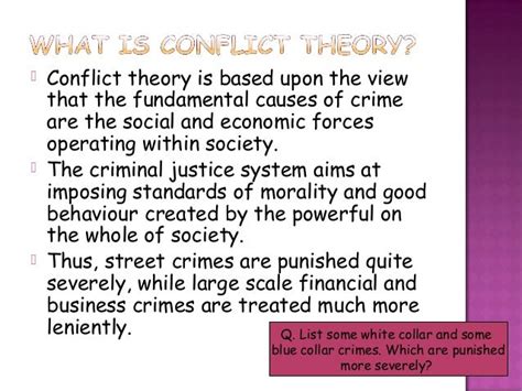 Conflict Marxist Theories Of Crime