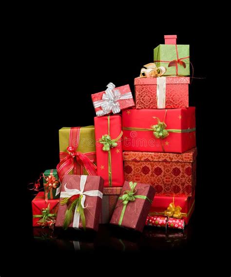 Stacked Christmas Ts Stock Photo Image Of Wrapping 10895686