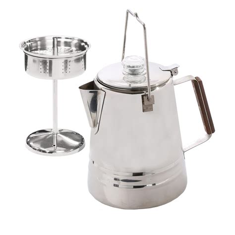 Percolater Stove Top Coffee Pot 28 Cup Large Stainless Steel Sturdy