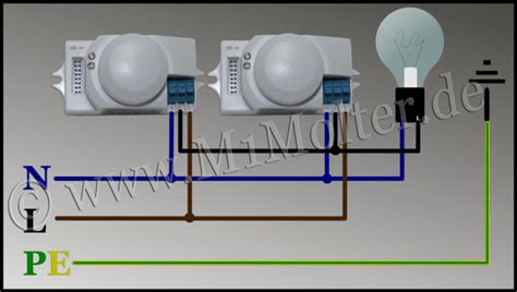 Schaltung lampe drei schalter / schaltplan eines bewegungsmelders mit zwei oder mehr lampen. M1Molter - Der Heimwerker - SCHAUBILDER